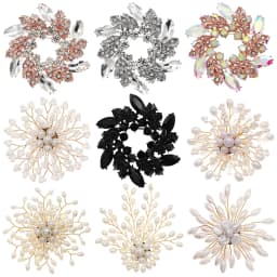Pearl Brooch Pin Snowflake High-end Silk Scarf Buckle Luxury Exquisite Ladies Clothing Accessories Dress Skirt Jewelry