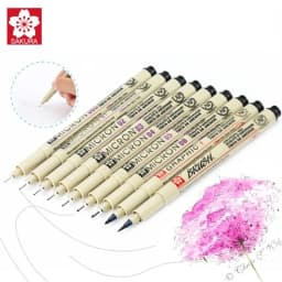 SAKURA/Sipa Pigma Micron Pen Needle Drawing Pen 003 005 01 02 03 04 05 08 10 12 1 2 Brush Pen Waterproof Art Hand-drawn Design