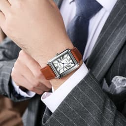 Fashion Men's Quartz Wristwatch Leather Strap Watch