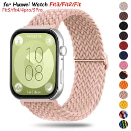 Nylon Braided Strap for Huawei Watch Fit3 Fit2 Fit5 4 Solo Loop Band for Huawei Watch Fit 3 2 1 Smartwatch Woven Sport Bracelet