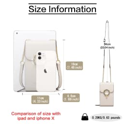 FOXER Fashion Split Leather Cellphone Bag Women's Shoulder Bag Light Luxury Female Crossbody Bag Mini Phone Travel Bag for Girl