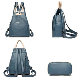 High Quality Leather Women Backpack Large Capacity School Bags For Teenage Girls Anti-theft Travel Backpack Shoulder Bag Mochila