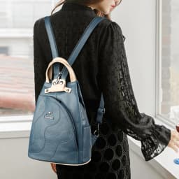High Quality Leather Women Backpack Large Capacity School Bags For Teenage Girls Anti-theft Travel Backpack Shoulder Bag Mochila