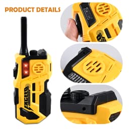 Walkie Talkies, 2 Pcs Long Range Talkies Toys for Kids Channels 2 Way Radio Toy with Light, for Outdoor Sports Camping Climbing