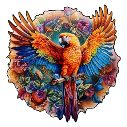 Unique Parrot Pattern Wooden Puzzle, Irregular Animal Shape, Suitable for Holiday Birthday Gifts for Family and Friends