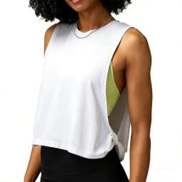 Women Sleeveless Yoga Tops Mesh Quick Dry Breathable Blouse Cover Up Gym Workout Cool T-Shirt Running Short Tank Crop Top