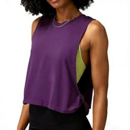 Women Sleeveless Yoga Tops Mesh Quick Dry Breathable Blouse Cover Up Gym Workout Cool T-Shirt Running Short Tank Crop Top