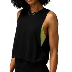 Women Sleeveless Yoga Tops Mesh Quick Dry Breathable Blouse Cover Up Gym Workout Cool T-Shirt Running Short Tank Crop Top