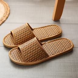 Spring and Summer Bamboo Woven Rattan and Grass Lovers Straw Mat Slippers Indoor Wooden Floor Home Linen Slippers