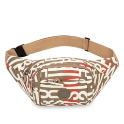 Fashion Flower Pattern Waist Bag Waterproof Multi-Pocket Chest Bag Nylon Large Capacity Fanny Pack