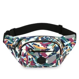 Fashion Flower Pattern Waist Bag Waterproof Multi-Pocket Chest Bag Nylon Large Capacity Fanny Pack