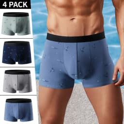 4/5 Pcs Men's Fashion Printed Underwear Comfortable Joker Boxer Plus Size 5XL Adolescent Multicolor Mix Shorts Middle-aged Boxer