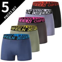 4/5 Pcs Men's Fashion Printed Underwear Comfortable Joker Boxer Plus Size 5XL Adolescent Multicolor Mix Shorts Middle-aged Boxer
