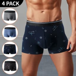4/5 Pcs Men's Fashion Printed Underwear Comfortable Joker Boxer Plus Size 5XL Adolescent Multicolor Mix Shorts Middle-aged Boxer