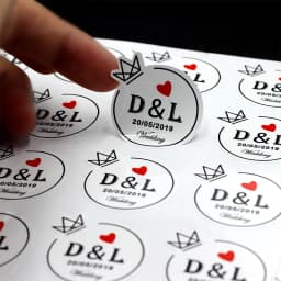 100PCS 3-10cm Custom LOGO Wedding Sticker Personalized Design Your Label Candy Gift Box Birthday Party Seal Sticker Self-adhesiv