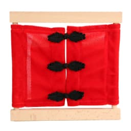 Kids Toy Montessori Baby Dressing Frame Practical Life Teaching Learning Educational Preschool Training Solid Wood with Cloth