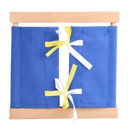Kids Toy Montessori Baby Dressing Frame Practical Life Teaching Learning Educational Preschool Training Solid Wood with Cloth