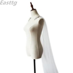 White Ivory 118"(300cm)width Diamond top Cape Bridal Shawl Cathedral Length Tulle Long Cape Cloak Shawl Wedding veil Accessories