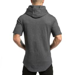 2020 Mens Summer tshirt Casual Solid Loose Hooded Tops Tees Shirts Male New Sportswear Hoodie Short Sleeve T-shirt Clothing