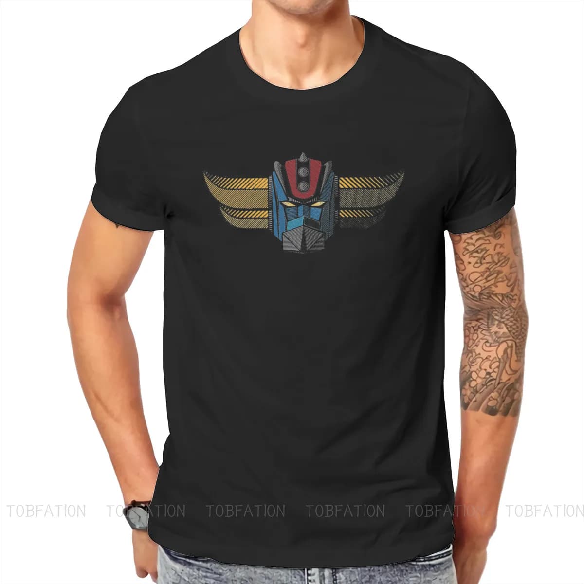 UFO Robot Goldrake Grendizer Anime 091b Classic T Shirt Classic Alternative High Quality Tshirt Big Size O-Neck Men Clothing