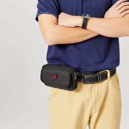 JANGEAR Horizontal Canvas Dual Cell Phone Holster Smartphone Belt Pouch Mens Versatile Zipper Belt Loop Pouch Shoulder Bag