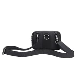 JANGEAR Horizontal Canvas Dual Cell Phone Holster Smartphone Belt Pouch Mens Versatile Zipper Belt Loop Pouch Shoulder Bag