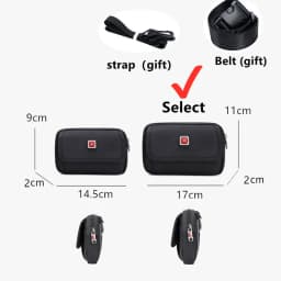 JANGEAR Horizontal Canvas Dual Cell Phone Holster Smartphone Belt Pouch Mens Versatile Zipper Belt Loop Pouch Shoulder Bag
