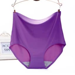 Underwear Women's Ice Silk Seamless High Waist Belly Lifting Buttocks Antibacterial Pure Cotton Crotch Girls Summer Thin