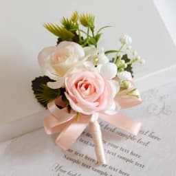 Pink Floral Wrist Corsage Bracelets Ribbon Rose Bridesmaid Groom Hand Flowers Wedding Boutonnieres Marriage Prom Accessories