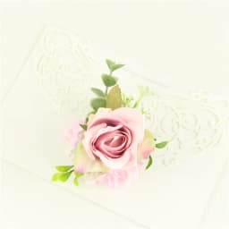 Pink Floral Wrist Corsage Bracelets Ribbon Rose Bridesmaid Groom Hand Flowers Wedding Boutonnieres Marriage Prom Accessories
