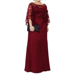 Long Sleeve Lace Top Plus Size Mother of the Bride Dress Floor Length Long Column Women Formal Evening Gowns Mother of Groom