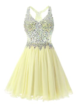 Chiffon A Line Beading Crystals Knee Length Bridesmaid Dresses Evening Formal Prom Wedding Party Homecoming Birthday Cocktail
