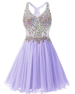 Chiffon A Line Beading Crystals Knee Length Bridesmaid Dresses Evening Formal Prom Wedding Party Homecoming Birthday Cocktail