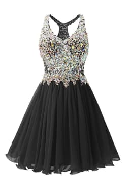 Chiffon A Line Beading Crystals Knee Length Bridesmaid Dresses Evening Formal Prom Wedding Party Homecoming Birthday Cocktail