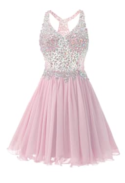 Chiffon A Line Beading Crystals Knee Length Bridesmaid Dresses Evening Formal Prom Wedding Party Homecoming Birthday Cocktail