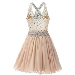 Chiffon A Line Beading Crystals Knee Length Bridesmaid Dresses Evening Formal Prom Wedding Party Homecoming Birthday Cocktail