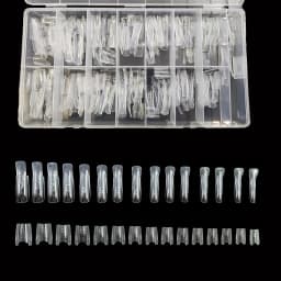 240 Pieces of Dual-Form Nail Forms - Nail Molds, Can Quickly Extend Nails, No Paper Forms Needed, 15 Sizes of Plastic Forms, Salon Nail Art Tools