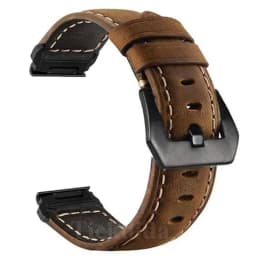 Genuine Leather Calfskin Strap for Amazfit T-Rex UItra 2 Falcon Garmin Fenix 8 7 7X 6 6X Tactix 7 Pro Quickfit 26mm 22mm Strap