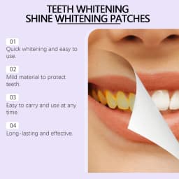 Purple Teeth Whitening Strips – Remove Plaque & Stain, Brighten Tooth & Freshen Breath Oral Hygiene Bleaching Dental Care Tools
