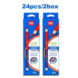 Deli Red Blue Pencil HB Dual Color Pen for Kid's Adult Design Drawing Industrial Engineering Marking Wooden Pencil Stationery