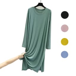 Casual Modal Cotton Comfortable Women's Pajamas Long Sleeve Nightgowns Loose Spring Autumn Night Dress Woman Sleep Shirts
