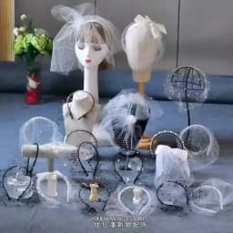 TOPQUEEN VA12 Wedding Mesh Veil Multiple Styles Birdcage Veil with Rhinestones Detachable Blusher Bachelorette Party Accessories