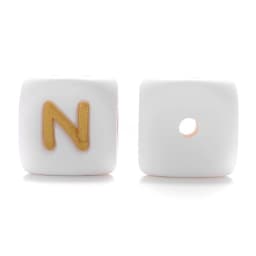 10Pcs/Lot 12mm White Alphabet English Silicone Letters Beads for Baby Personalized Pacifier Clips Teether Accessorie BPA Free