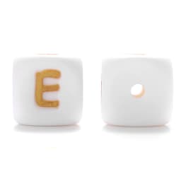 10Pcs/Lot 12mm White Alphabet English Silicone Letters Beads for Baby Personalized Pacifier Clips Teether Accessorie BPA Free