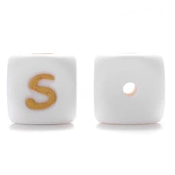 10Pcs/Lot 12mm White Alphabet English Silicone Letters Beads for Baby Personalized Pacifier Clips Teether Accessorie BPA Free