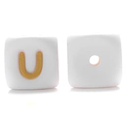 10Pcs/Lot 12mm White Alphabet English Silicone Letters Beads for Baby Personalized Pacifier Clips Teether Accessorie BPA Free