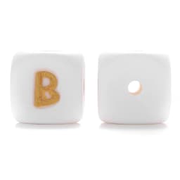 10Pcs/Lot 12mm White Alphabet English Silicone Letters Beads for Baby Personalized Pacifier Clips Teether Accessorie BPA Free
