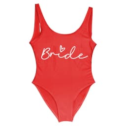 S-3XL White Bridal Team Bride Swimsuit One-Piece Bachelor Party Swimwear Women Swimsuit Hen Party Beachwear Pool Bathing Suit