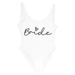 S-3XL White Bridal Team Bride Swimsuit One-Piece Bachelor Party Swimwear Women Swimsuit Hen Party Beachwear Pool Bathing Suit