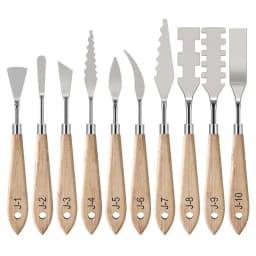 7/8/10/14Pcs Stainless Steel Oil Painting Knives Set Artist Crafts Spatula Palette Knife Mixing Knife Scraper Art Tools